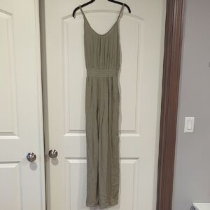 NWT Prana Fernie Elegant Green Wide-Leg Jumpsuit with Spaghetti Straps